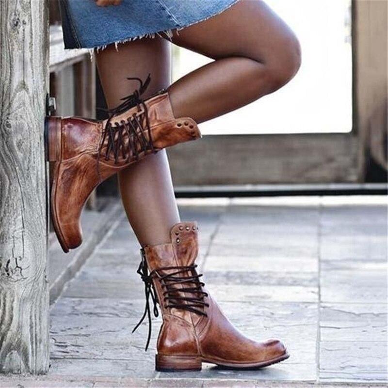Katty | Lace-Up Vintage Boots - AUDREY DUBLIN