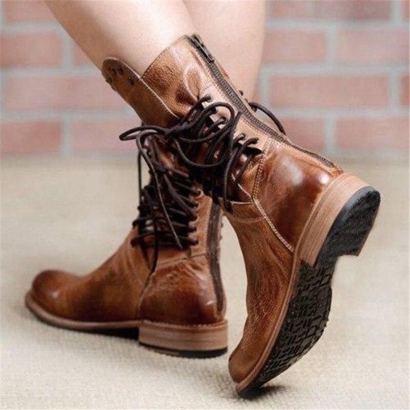 Katty | Lace-Up Vintage Boots - AUDREY DUBLIN