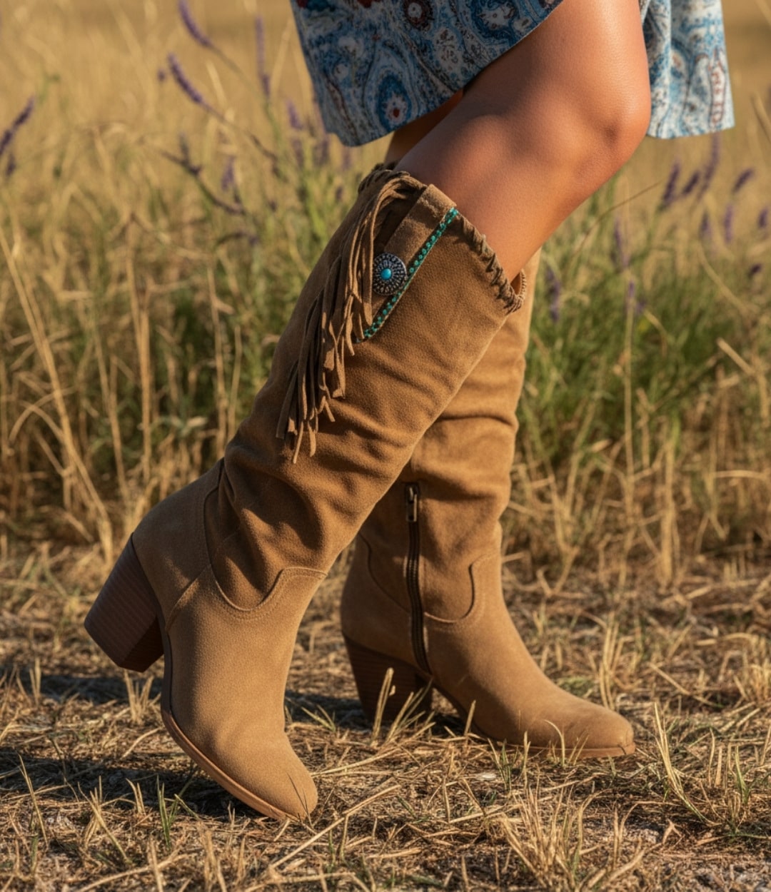 HARLOW | Classic Western Fringe Boots - AUDREY DUBLIN
