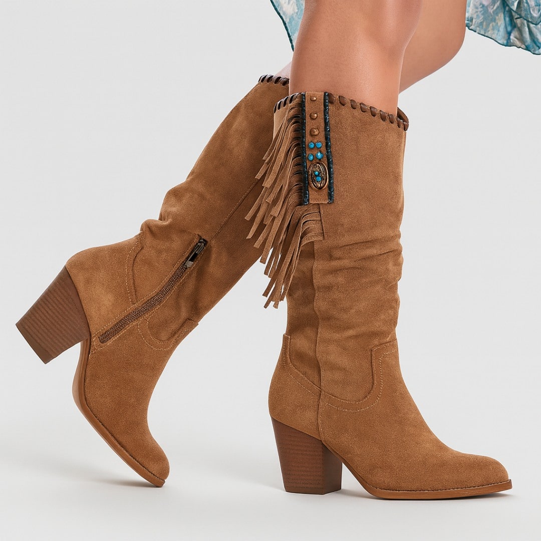HARLOW | Classic Western Fringe Boots - AUDREY DUBLIN