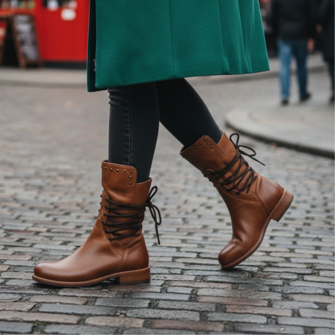 Katty | Lace-Up Vintage Boots - AUDREY DUBLIN