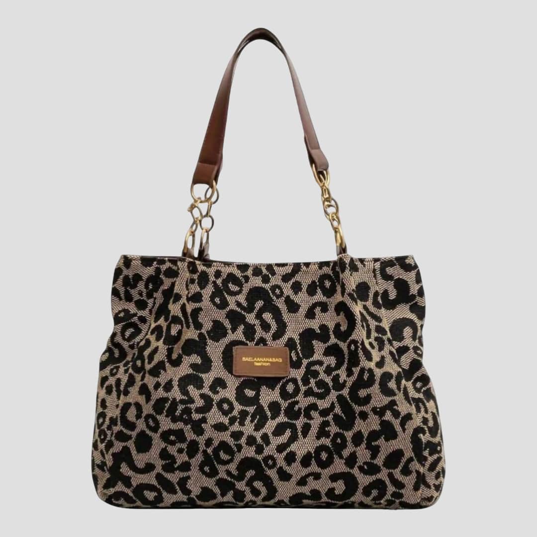 Brielle | Leopard Canvas Shopping Bag - AUDREY DUBLIN