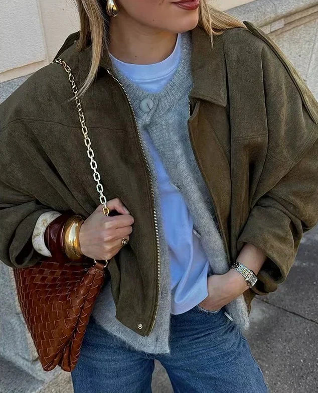 Blanka | Old-School Suede Jacket - AUDREY DUBLIN