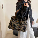 Brielle | Leopard Canvas Shopping Bag - AUDREY DUBLIN