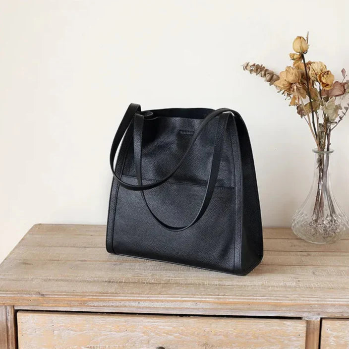 Sylvie | Minimalist Leather Tote Bag - AUDREY DUBLIN